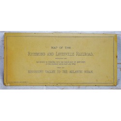  Map of the Richmond and Louisville R.R. Connecting the Railroads of Virginia with the Railroads of Kentucky on the Shortest Route East and West of the Mississippi Valley to the Atlantic Ocean [Map]